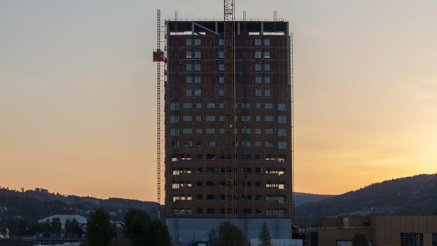 La torre de Mjøs o Mjøstarnet será el edificio de madera más alto del mundo